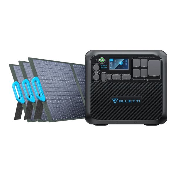 BLUETTI AC200MAX 大容量ポータブル電源+PV200ソーラーパネルセット