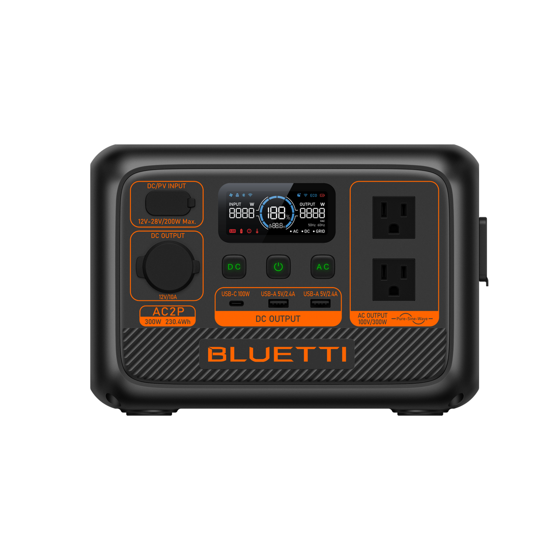 BLUETTI AC2P 小型ポータブル電源 |小型軽量・車中泊・キャンプ 