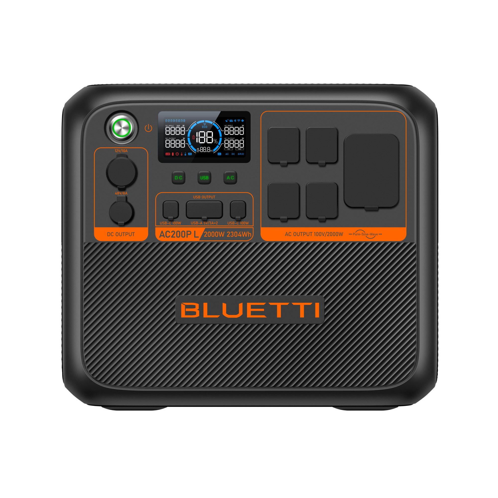 BLUETTI AC200PL 大容量ポータブル電源 | 防災推奨・車中泊・キャンプ|2304Wh、2000W