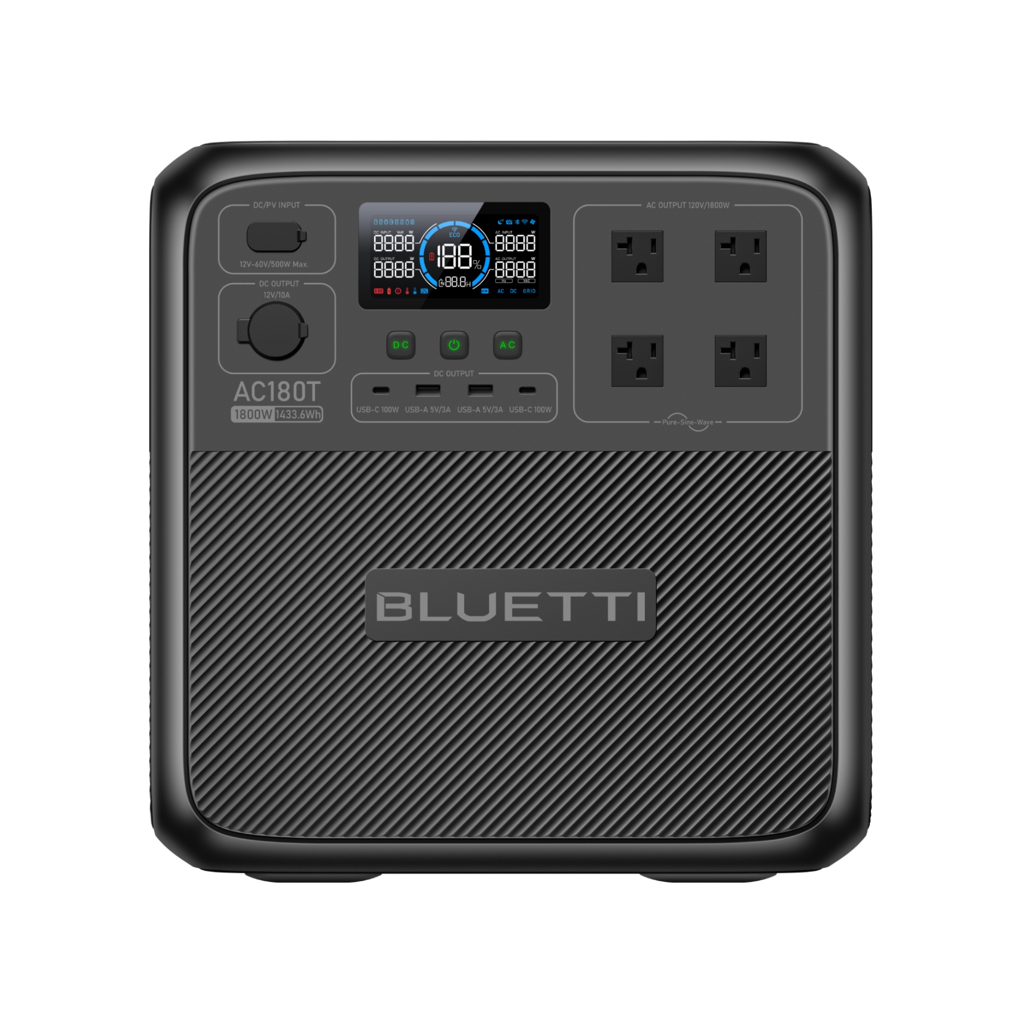 BLUETTI AC180T 大容量ポータブル電源 |1433Wh、1800W ブルーティ