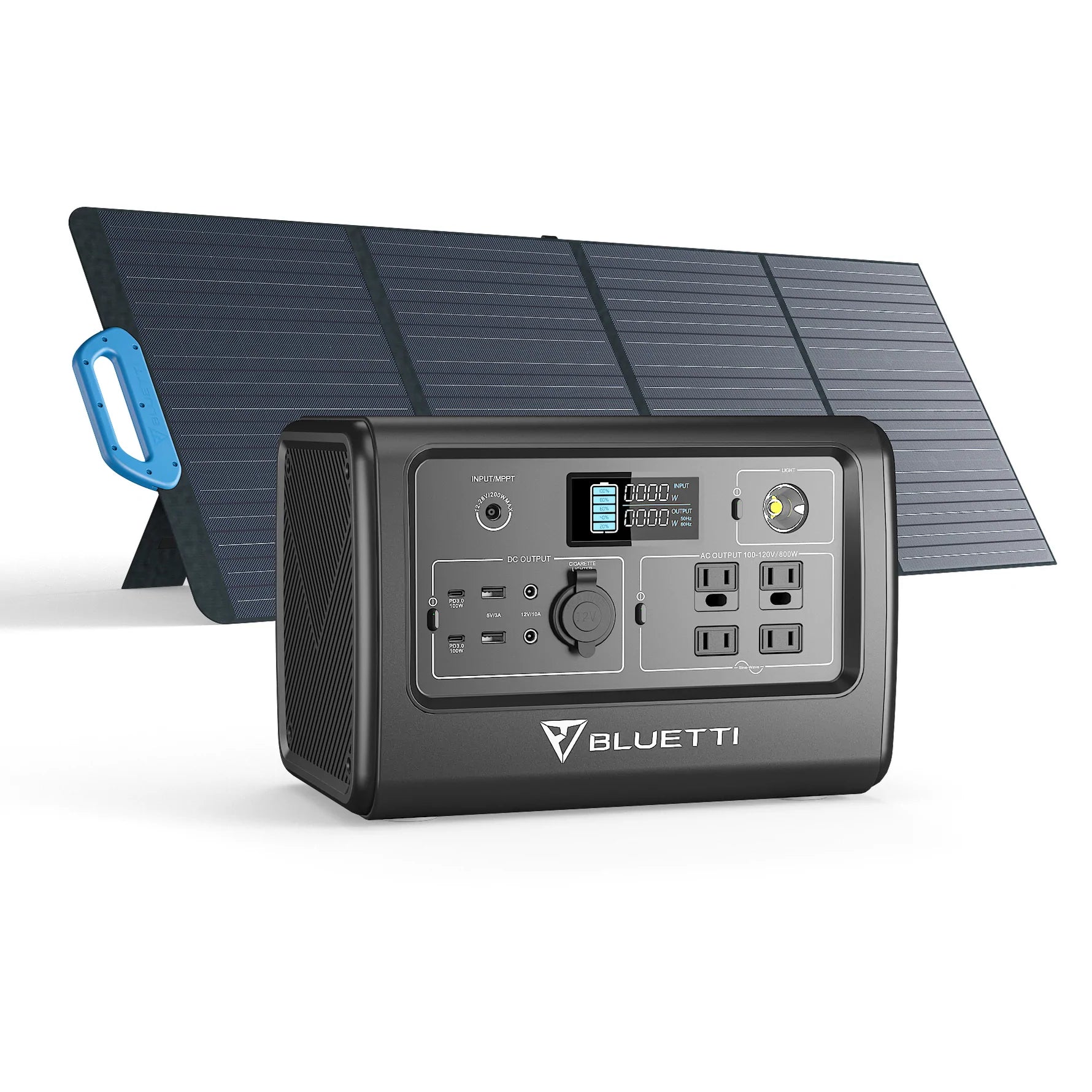 BLUETTI EB70S +PV120ポータブル電源ソーラーパネル セット|太陽光発電